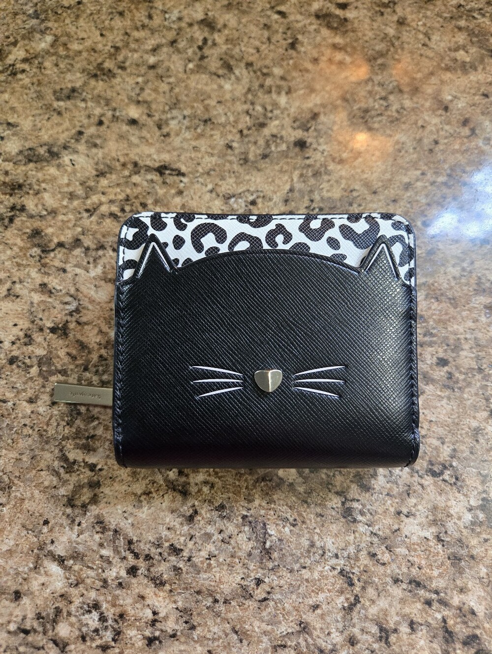 Kate Spade Meow Cat Small Zip Around Wallet